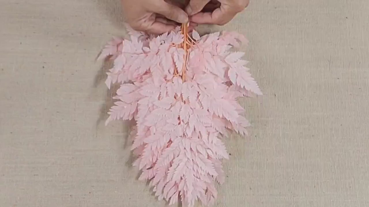 Preserved Pink Fern Stems: Soft Leather Leaf Floral Decor