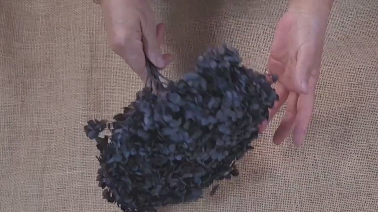Black Preserved Hydrangea: Real Dried Wedding Flowers
