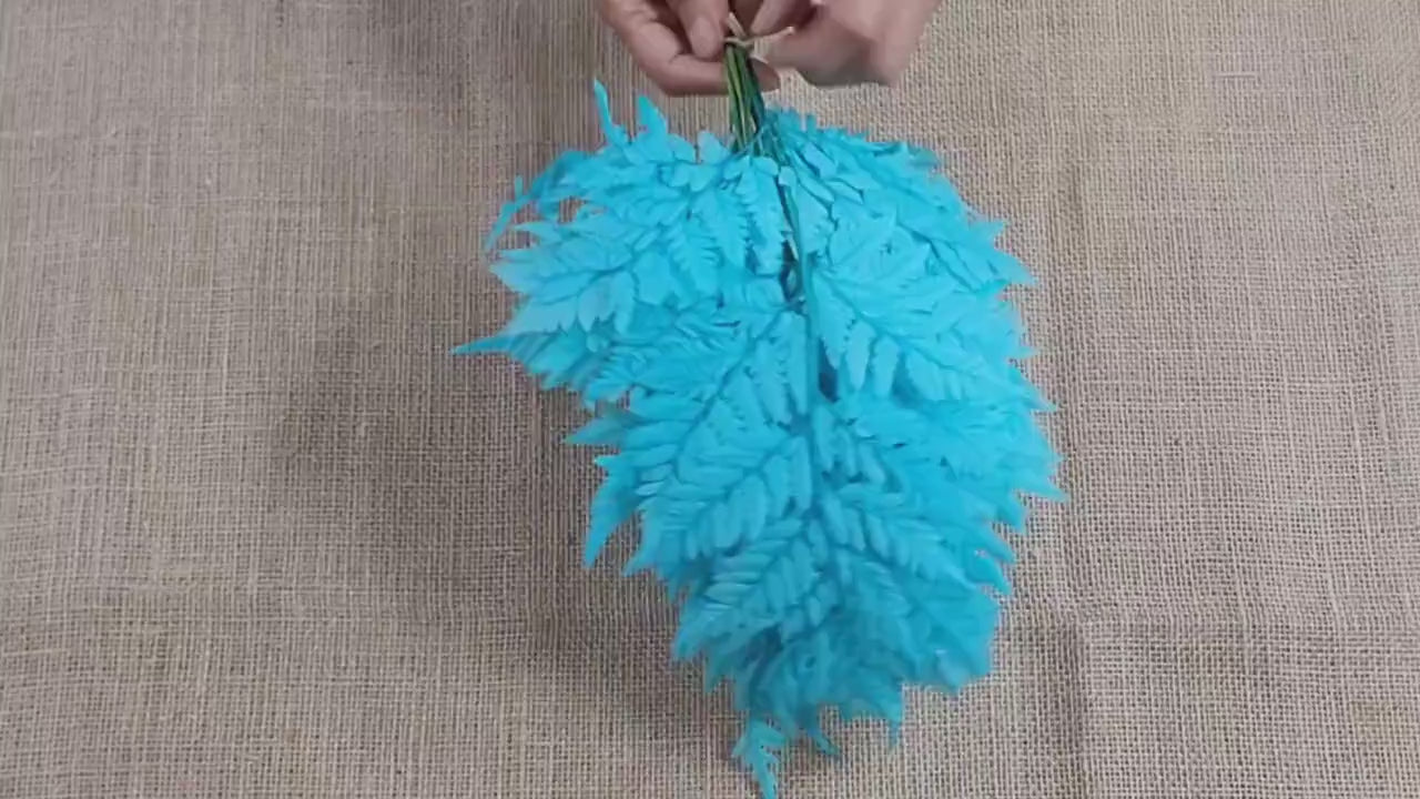 Preserved Leather Leaf Fern: Teal Floral Decor, 10 Stems
