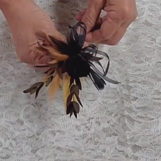 Black Preserved Rose Boutonniere: Wedding Prom Corsage