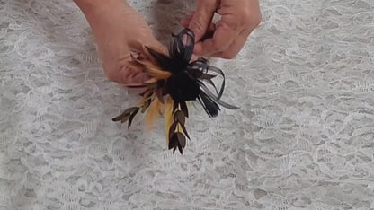 Black Preserved Rose Boutonniere: Wedding Prom Corsage
