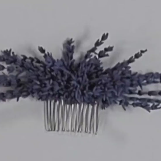 Preserved Lavender Hair Comb: Boho Wedding Bridal Hair Accessory