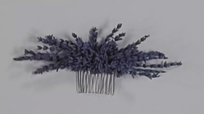 Preserved Lavender Hair Comb: Boho Wedding Bridal Hair Accessory