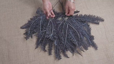 Black Preserved Mountain Fern Leaf: Floral Arrangement, Home Decor (10 Pack)