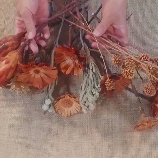 Exotic Dried Flower Bouquet, Natural Floral Arrangement
