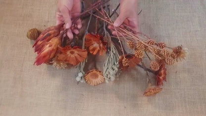 Exotic Dried Flower Bouquet, Natural Floral Arrangement