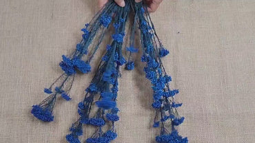Royal Blue Preserved Rice Flower: Wedding Bouquet Filler (19-20" Tall)