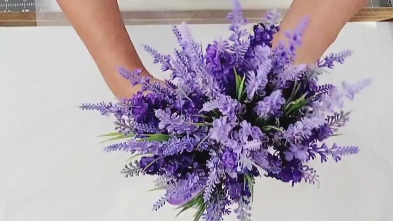 Artificial lavender bouquet for wedding/ prom